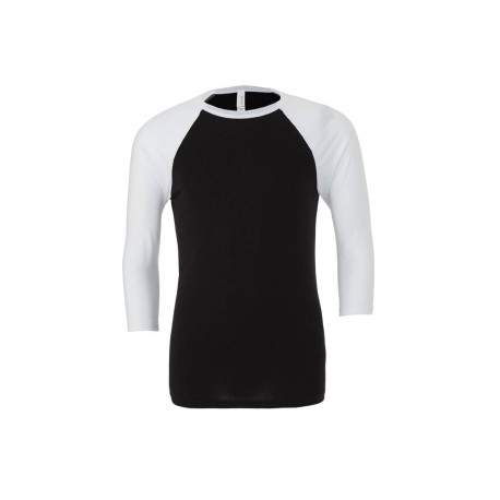 T-shirt baseball manches 3/4 vierge ou à personnaliser - Express et pas cher