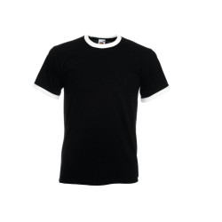 Tee-shirt bords côtes contrastés vierge ou à personnaliser - Express et pas cher