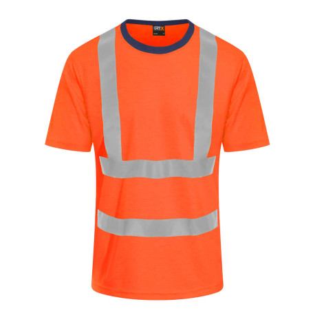 T-shirt haute visibilité orange personnalisé express et pas cher