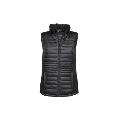 Bodywarmer bi-matière femme vierge ou à personnaliser - Express et pas cher