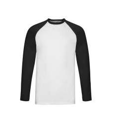Tee-shirt baseball manches longues vierge ou à personnaliser - Express et pas cher
