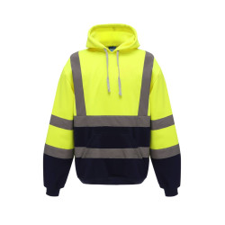 Sweat capuche haute visibilité vierge ou avec votre logo