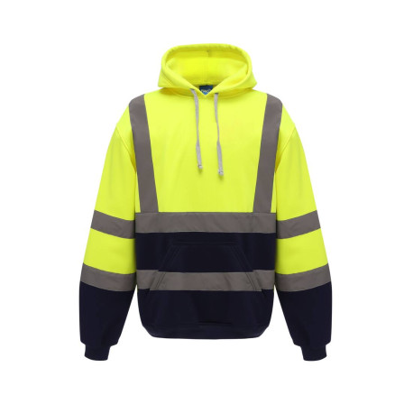Sweat capuche haute visibilité vierge ou avec votre logo
