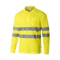 Polo Manches Longues Haute Visibilité En Coton/Polyester vierge o