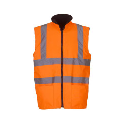 Une sécurité optimale avec ce bodywarmer réversible haute visibilité personnalisé 