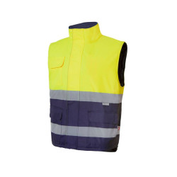 Bodywarmer Matelassé Haute Visibilité vierge ou à personnaliser