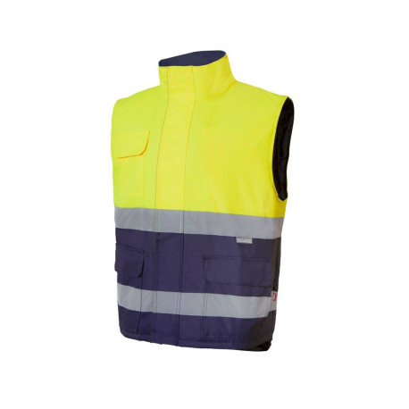 Bodywarmer Matelassé Haute Visibilité vierge ou à personnaliser