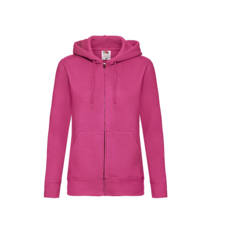 Sweat capuche grand zip femme vierge ou à personnaliser