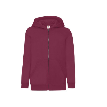 Sweat capuche grand zip enfant vierge ou à personnaliser