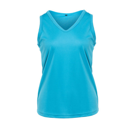 Débardeur respirant femme col en V vierge ou avec votre logo