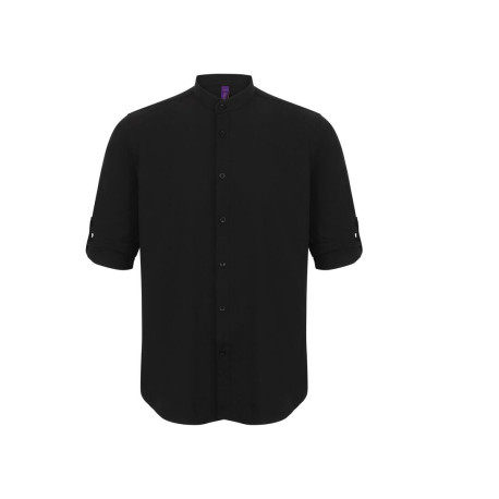 Chemise homme col mao vierge ou avec votre logo