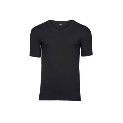 T-shirt stretch col V vierge ou à personnaliser - Express et pas cher