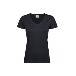 T-shirt femme col V vierge ou à personnaliser - Express et pas cher