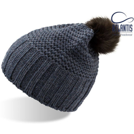 Bonnet pompon Monte Bianco vierge ou à personnaliser - Express et pas cher