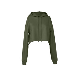 Sweat capuche femme court personnalisé