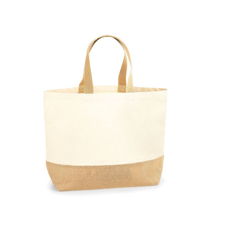 Sac shopping XL coton/toile de jute vierge ou à personnaliser - Express et pas cher