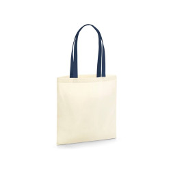 Sac organique en coton canvas avec anses contrastées personnalisé