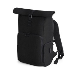 Sac à dos avec rabat enroulable et chargeur Q-Tech vierge ou à pe