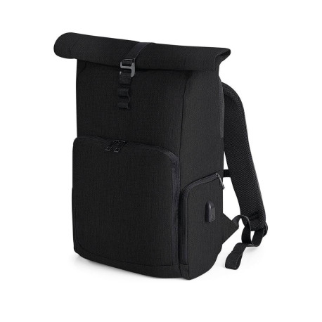 Sac à dos avec rabat enroulable et chargeur Q-Tech vierge ou à pe