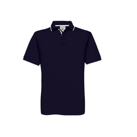 Polo coton col et manches contrastés vierge ou à personnaliser