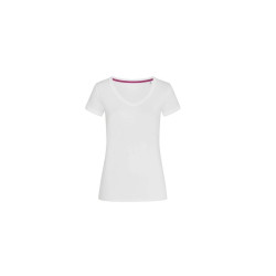 T-shirt femme col V vierge ou à personnaliser - Express et pas cher