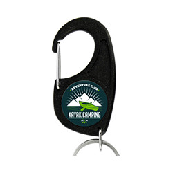 Porte-clé Mousqueton Noir 25mm personnalisé