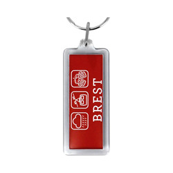 Porte-Clé Rectangle 18x50mm personnalisé