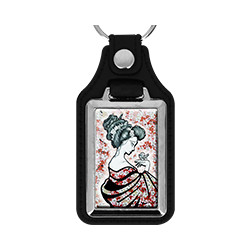 Porte-Clé Métal/Cuir Rectangle 40x25mm personnalisé