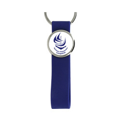 Porte-Clé Premium - Lanière Silicone Bleu personnalisé