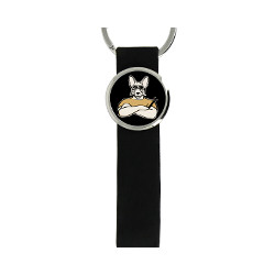 Porte-Clé Premium - Lanière Silicone Noir personnalisé
