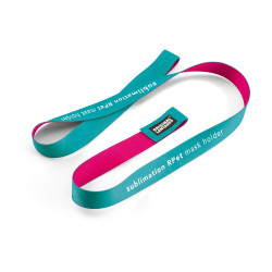 Sublimation RPET Mask Holder Duo Set. Modèles standard vierge ou