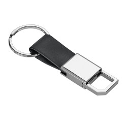 Porte-clés en métal et simili cuir personnalisé - accessoire élégant et pratique