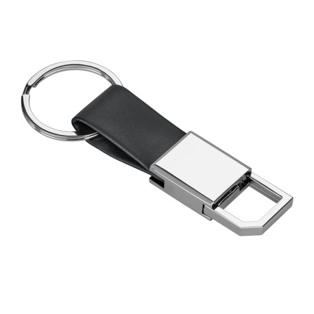 Porte-clés en métal et simili cuir personnalisé - accessoire élégant et pratique