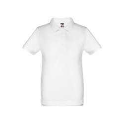 THC ADAM KIDS WH. Polo enfant unisexe vierge ou à personnaliser