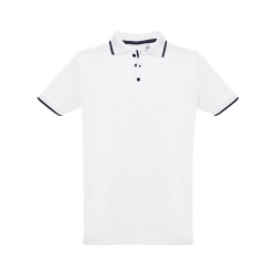 THC ROME WH. Polo slim fit pour homme vierge ou à personnaliser