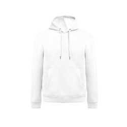 KARACHI WH. Sweat en coton et polyester recyclé. Coloris blanc personnalisé