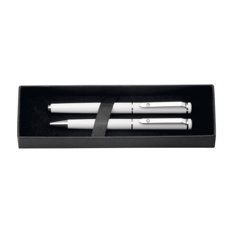 CALIOPE SET. Kit roller et stylo bille en métal vierge ou à perso