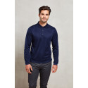 Polo piqué Coolchecker à manches longues pour hommes personnalisé