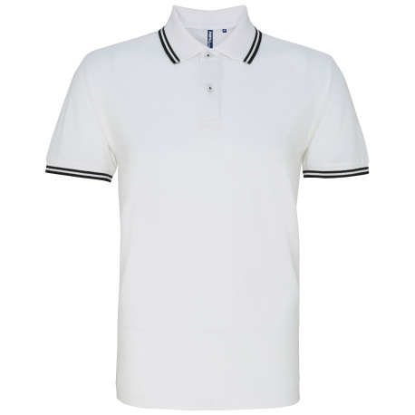 Polo passepoilé coupe classique homme - col contrasté personnalisé