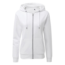 Sweat à capuche femme zippé bio personnalisé