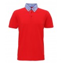 Polo homme en Chambray à col boutonné personnalisé