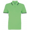 Polo passepoilé coupe classique homme - col contrasté personnalisé