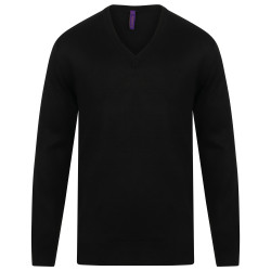 Pull à col V acrylique toucher cachemire Homme et Femme personnalisé