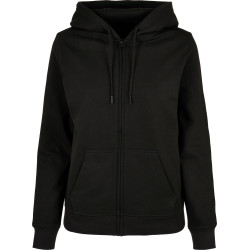 Sweat à capuche zippé basique femme personnalisé