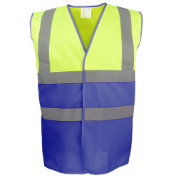 Gilet bicolore haute visibilité (HVW122) personnalisé