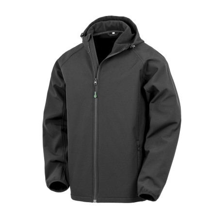 Veste Softshell à capuche recyclé pour homme personnalisé