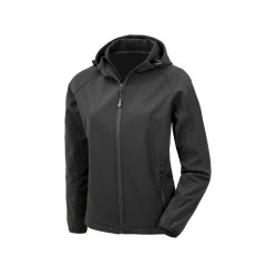 Veste softshell à capuche recyclée pour femme personnalisé