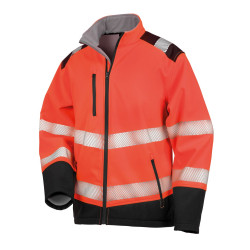 Veste Soft Shell anti-déchirure haute visibilité personnalisé