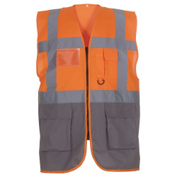 Gilet multifonction haute visibilité pour cadres (HVW801) personnalisé