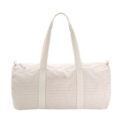 Sac polochon en coton bio rayé personnalisé